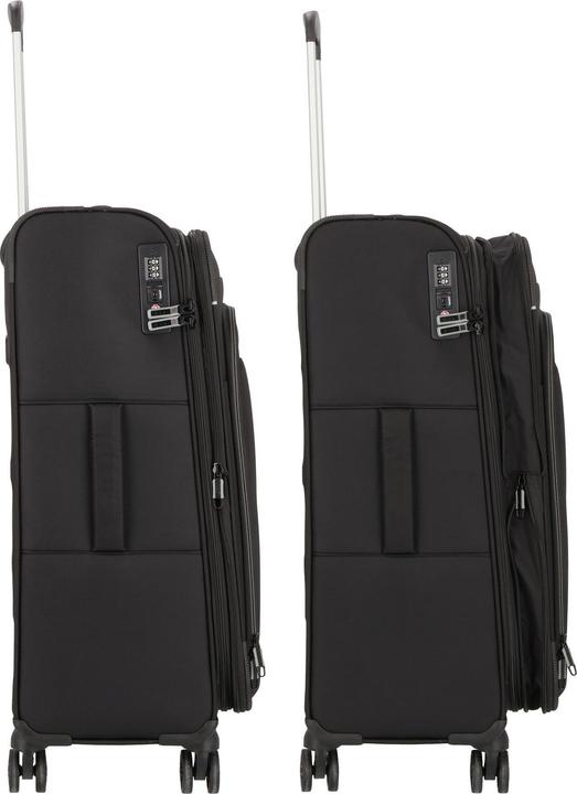 Actual product image D&N Travel Line 9504 4-wheel trolley M 67 cm with expansion fold (67 l, M (50 - 90l))