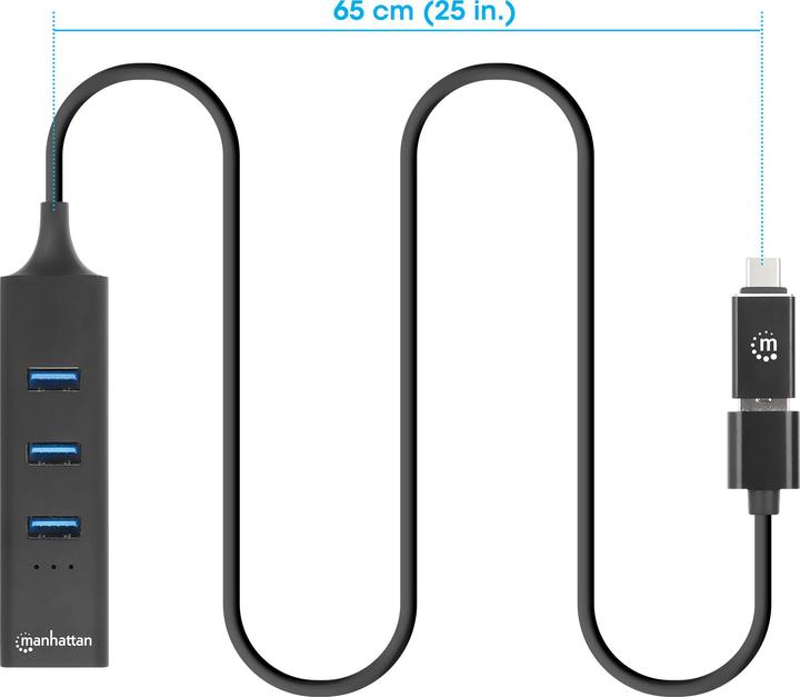 Actual product image Manhattan Kombo (USB-C, 4 Ports)
