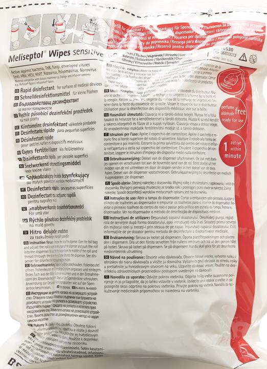 Actual product image Meliseptol Wipes sensitive refill