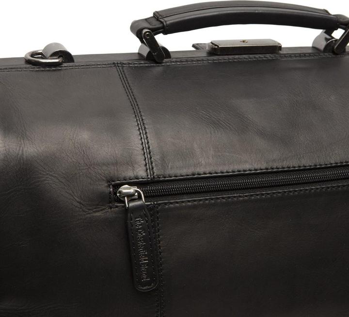 Produktbild The Vegan Cow Chesterfield Brand Leren Weekendtas Zwart Texel (22.90 l)