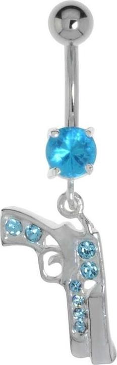 Bijouteria Bauchpiercing (Kristall, Silber 925, Chirurgenstahl 316L)