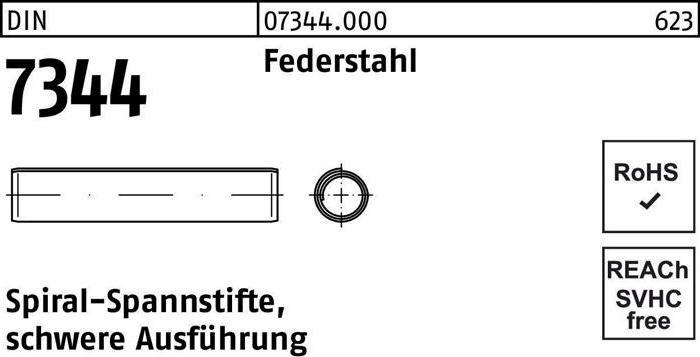 Actual product image Coiled spring pin DIN 7344/ISO 8748 2 x 18 spring steel heavy version DIN 7344 (20 mm)