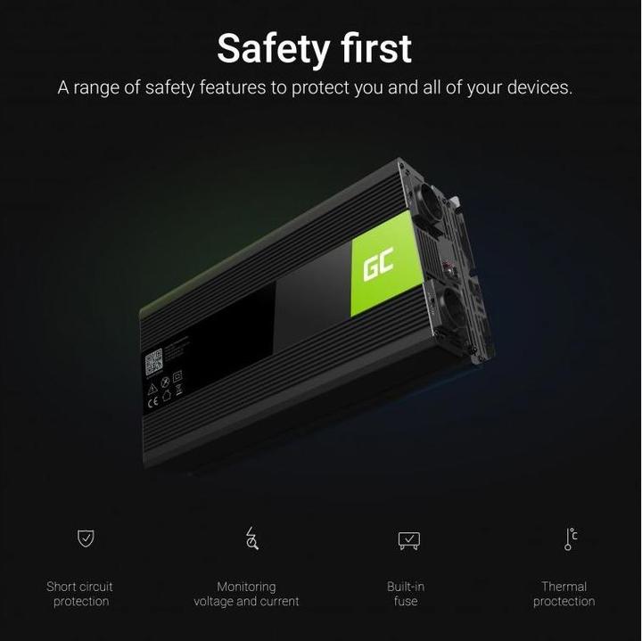 Produktbild GreenCell Car Voltage Inverter - 24V to 230V - 3000W/6000W