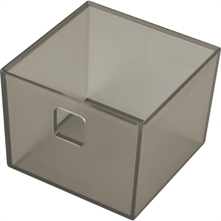 Ninka Banio container 1 compartment for drawer insert, graphite translucent 84x84mm