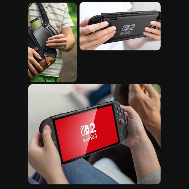 Produktbild Supcase Crystal Case für Nintendo Switch 2 - Transparent Schwarz (Switch 2)
