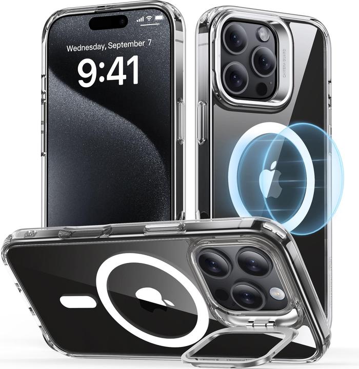 Produktbild ESR Classic Hybrid HaloLock Case mit Stash Stand (Apple iPhone 16 Pro)