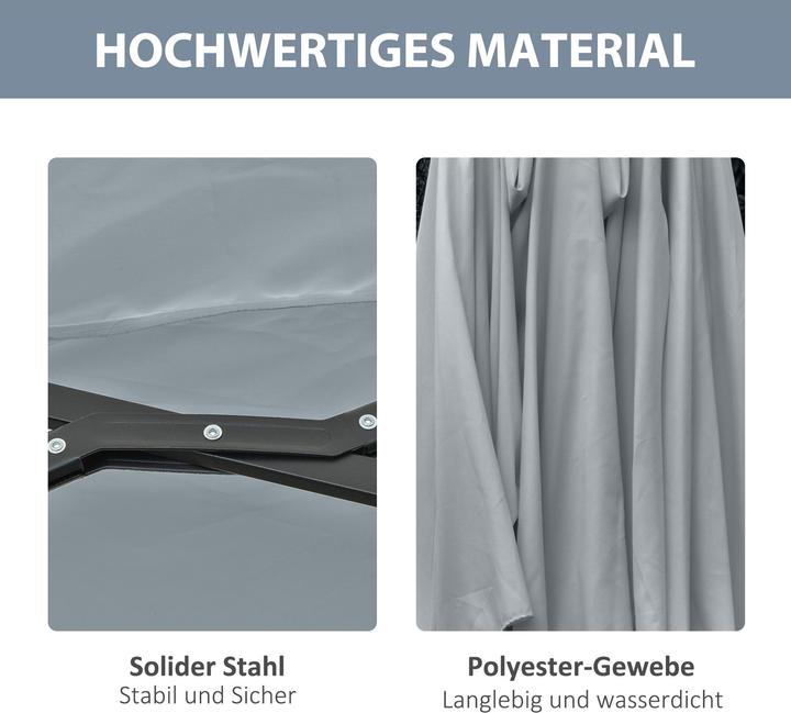 Produktbild Outsunny Sonnenschirm mit Solar-LED-Leuchte (2.65 m)