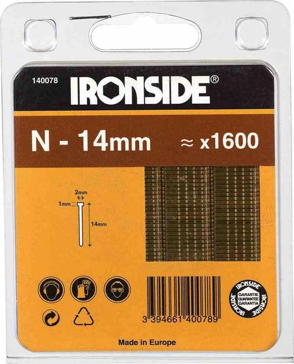 Produktbild Ironside Heftnägel 14mm m.Kopf (1600 x)