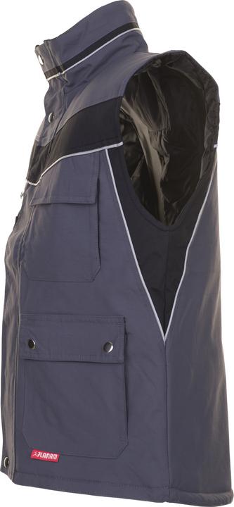 Actual product image Planam unisex winter waistcoat PLALINE slate, black size L (L)