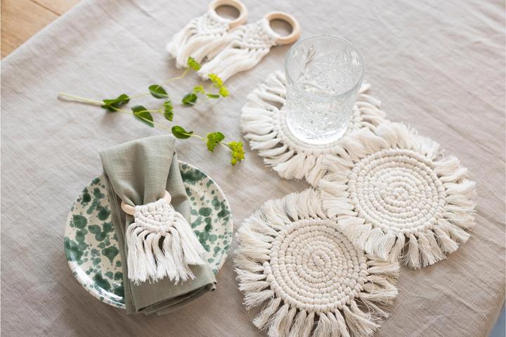 Produktbild Creativ Company DIY Kit - Craft Kit Macramé - Table Decorations (977624)