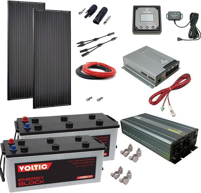 Immagine prodotto Voltima Sistema solare impostato 360W con batteria 230Ah e inverter 2500W (360 W)