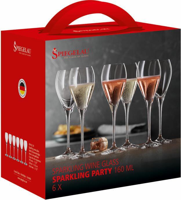 Produktbild Spiegelau Sparkling Party gift set, champagne glasses, 6 pcs (16 cl, 6 Gläser, Sektgläser)