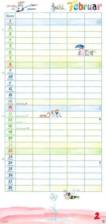 Produktbild Heye Familienplaner (21 x 45 cm, Harter Einband, Deutsch)