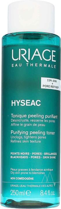 Uriage Hyséac Purifying Face Toner 250ml für fettige Haut Reduziert Mitesser Poren & Glanz Sanftes Peeling (Tonic, 250 ml)