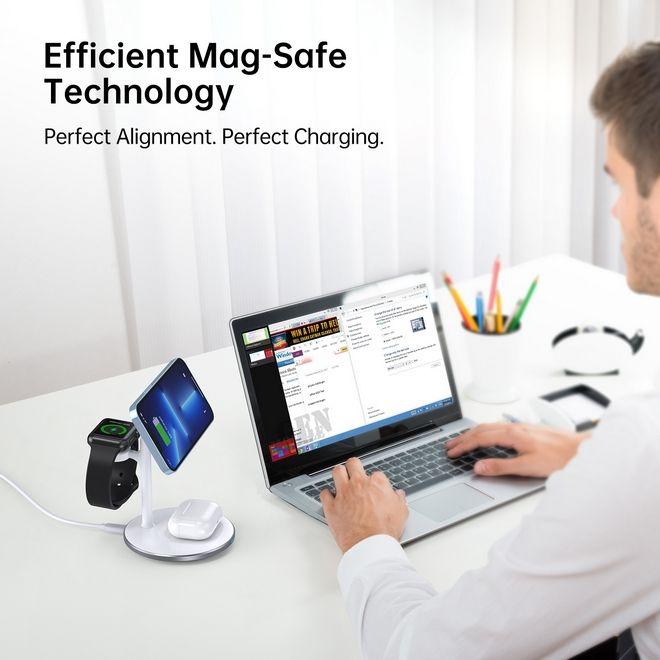 Immagine prodotto Choetech Caricabatterie wireless 3 in 1 da 15W T585 F (15 W)