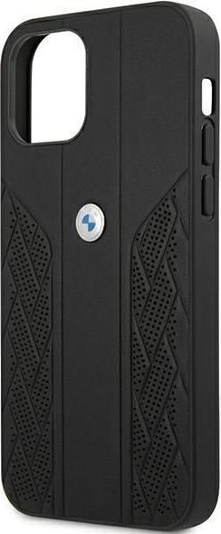 Produktbild BMW Etui BMHCP12LRSPPK iPhone 12 Pro Max 6,7" czarny/black hardcase Leather Curve Perforate (Apple iPhone 12 Pro Max)