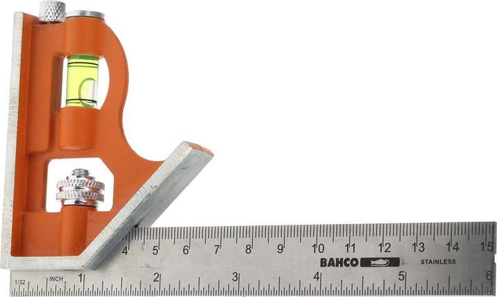Produktbild Bahco Schiebbarer Kombinationswinkel mit Reissnadel 150 mm
