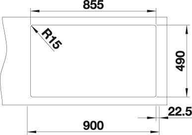 Produktbild Blanco Andano 400/400-IF/A (Aufsatzspülbecken, 86.50 cm, 50 cm)
