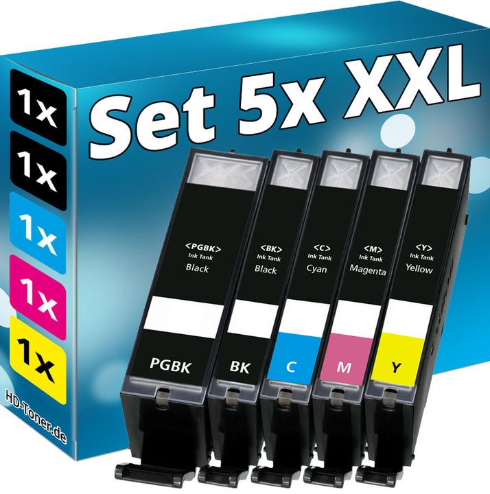 Image du produit Druckfuxx 5x XL TINTE PATRONEN für CANON PIXMA MG5500 MG5600 MG6300 MG6400 MG660