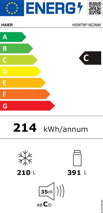 Energie-Label Haier HSW79F18CIMM (601 l)