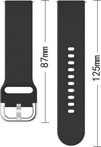Produktbild Hurtel Silicone Strap TYS wristband for smartwatch, universal, 22mm, dark blue (22 mm, Silikon)