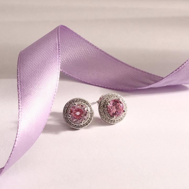 Image du produit Morellato Shiny Silver Earrings With Pink Zircon Tesori Saiw273 (Argent 925)
