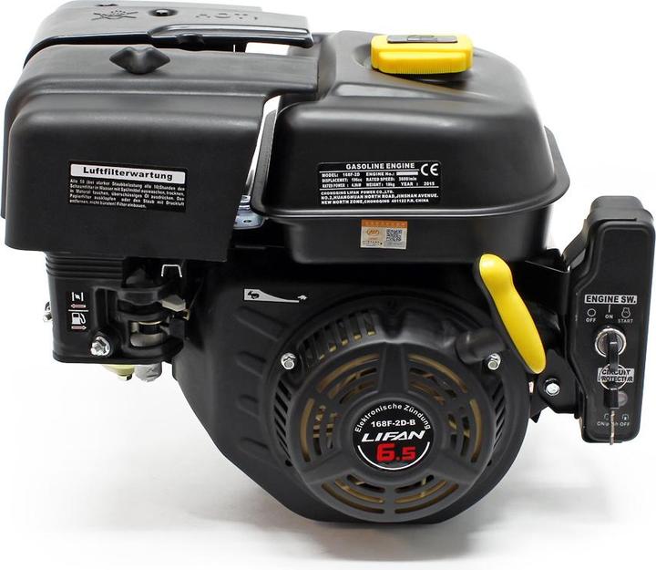Immagine prodotto Wiltec LIFAN 168 Motore essenza 4,8kW (6,5CV) 4-tempi 20mm Monocilindro con motore elettrico 12V