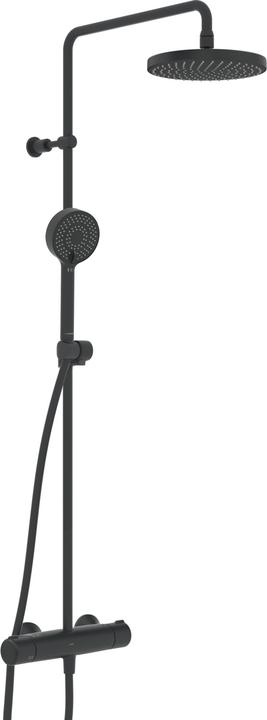 Actual product image Hansa Micra shower system with thermostat black matt
