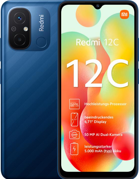 Immagine prodotto Xiaomi Redmi 12C (32 GB, Blu oceano, 6.71", Doppia SIM, 50 Mpx, 4G)