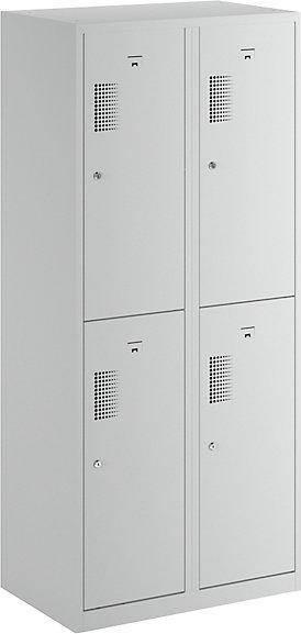 Produktbild eurokraft basic Spind, 4 Abteile, Breite 800 mm (80 cm, 180 cm)