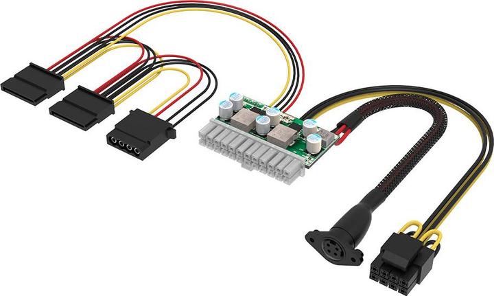 Immagine prodotto Akasa Compact Power Adattatore ATX da CC a CC da 200W con DIN di alimentazione a 4 pin per chassis a (200 W)