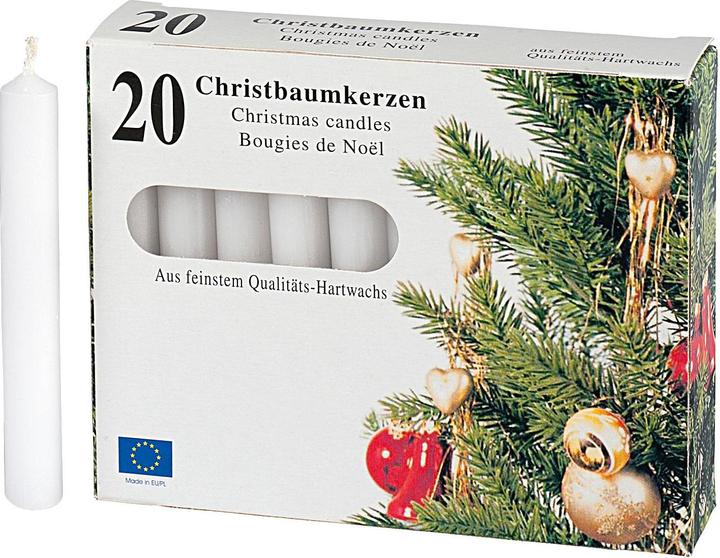 Produktbild KCB Baumkerze 9,6cm Ø1,2cm weiss 20 Pack (20 Stk.)