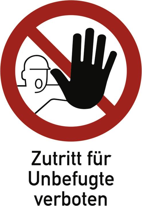 Produktbild Moravia Verbotszeichen Zutritt für Unbefugte verboten Kunststoff, 297x420 mm