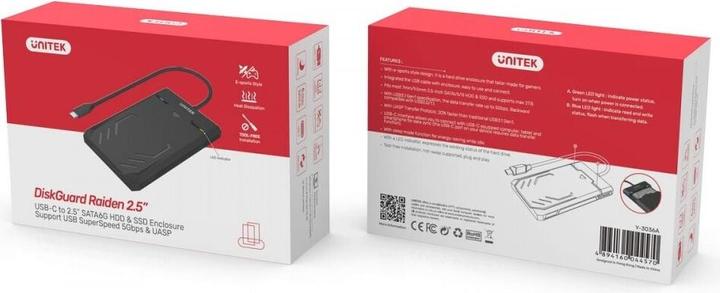 Productafbeelding Unitek Obudowa USB-C Hdd/Ssd Sata Uasp 5gbps (2.5")