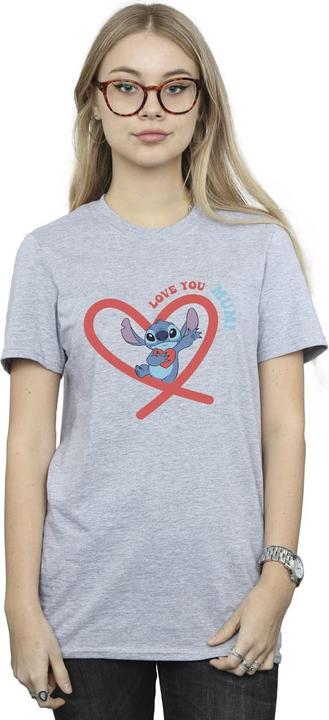 Immagine prodotto Disney Lilo & Stitch Love You Mum Maglietta Ampia Donna (XL)