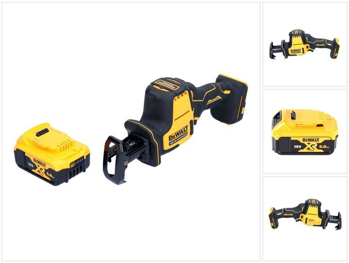 Image du produit DeWalt DCS 369 N Scie sabre sans fil Scie réversible 18 V Brushless + 1x batterie 5,0 Ah - sans chargeur
