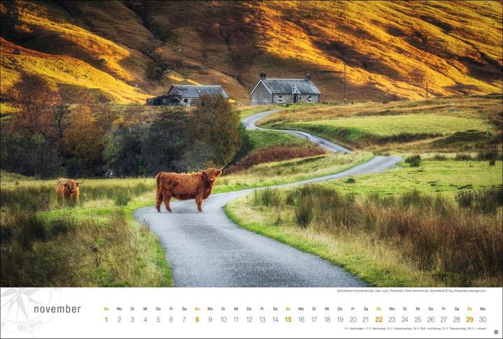 Actual product image Schottland Globetrotter Kalender 2026 - Von wilden Küsten, Seen und Bergen (Hardcover, German)