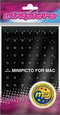 Produktbild Minipicto keyboard sticker EST KB-MAC-EE01-BLK, black/white