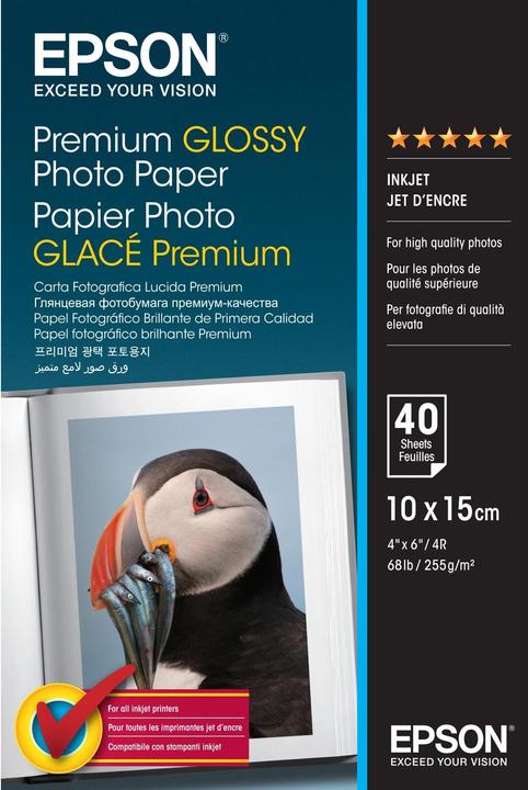 Epson Premium glossy photo paper (255 g/m², 10 x 15 cm, 40 x)