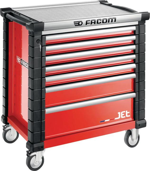 Produktbild Facom Werkstattwagen JET+ mit 7 Schubfächer, 4 Module pro Schubfach, rot (RAL 3020) (4 x)