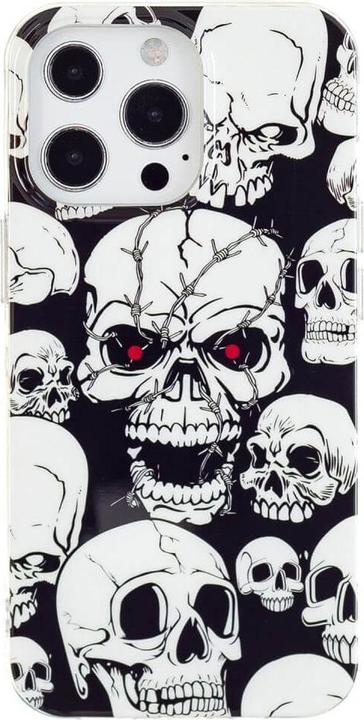 Produktbild Cover-Discount iPhone 15 Pro Max - Nachtleuchtende Silikon Hülle Totenkopf (Apple iPhone 15 Pro Max)