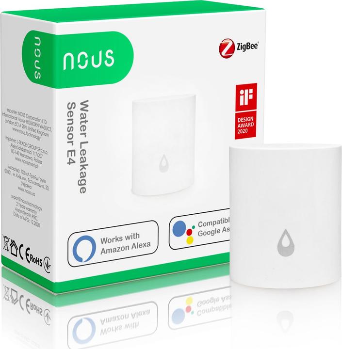 Actual product image Nous Smart Water Leakage Sensor E4 ZigBee