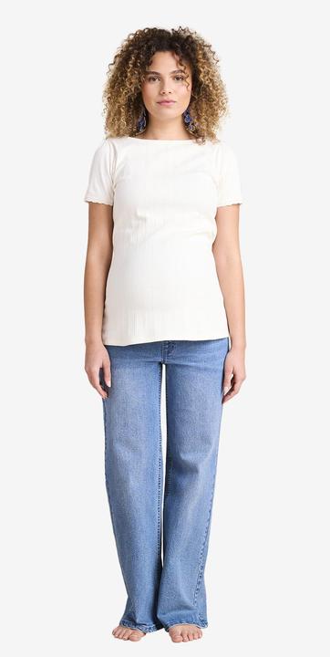 Actual product image Envie de Fraise Weite Umstandsjeans mit Seamless-Einsatz, mit Recycling-Baumwolle (34)