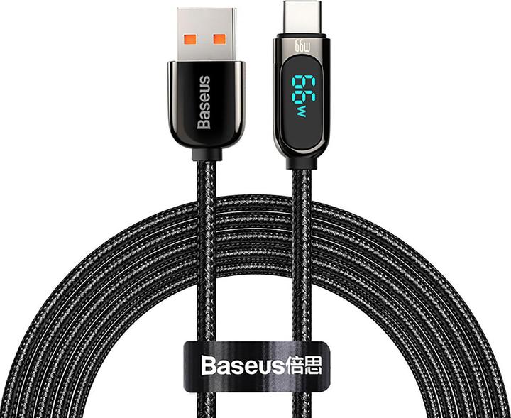 Actual product image Baseus Display Cable USB to Type-C, 66W, 2m (black) (2 m, USB 3.0, 66 W)