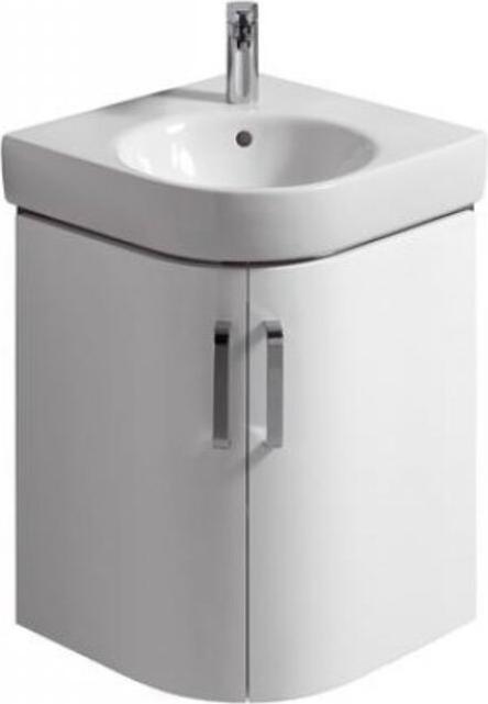 Produktbild Geberit Eck Handwaschbecken Unterschrank Renova Nr. 1 Comprimo Neu 482x605x482mm Weiss matt/Weiss Ho