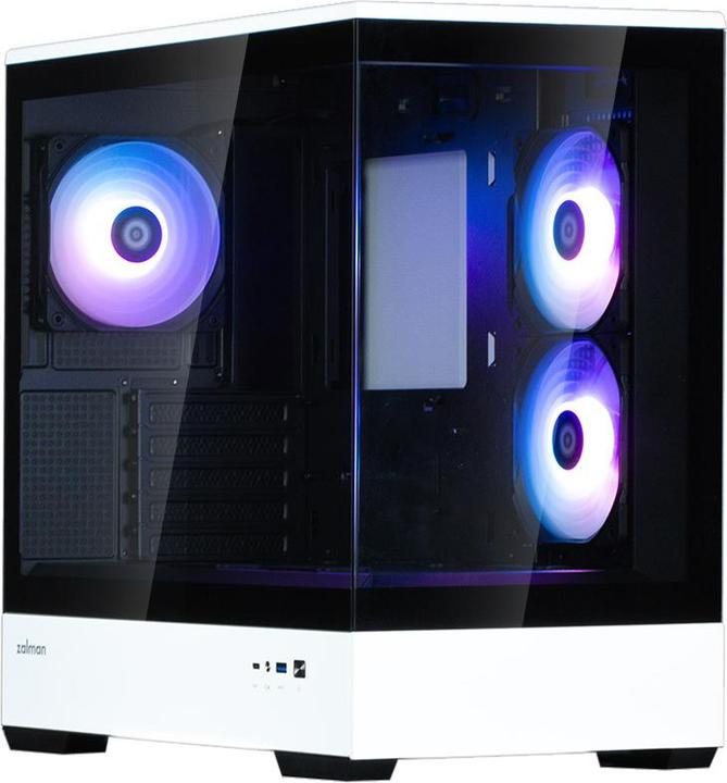 Image du produit Zalman GHE P30 micro-ATX Boîtier en verre trempé Panoramic View - Noir/Blanc (mATX, Mini-ITX)