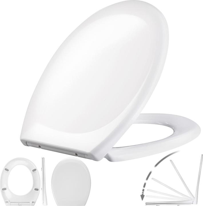 Produktbild BadeStern Universal-WC-Sitz, O-Form, Absenkautomatik, antibakteriell beschichtet