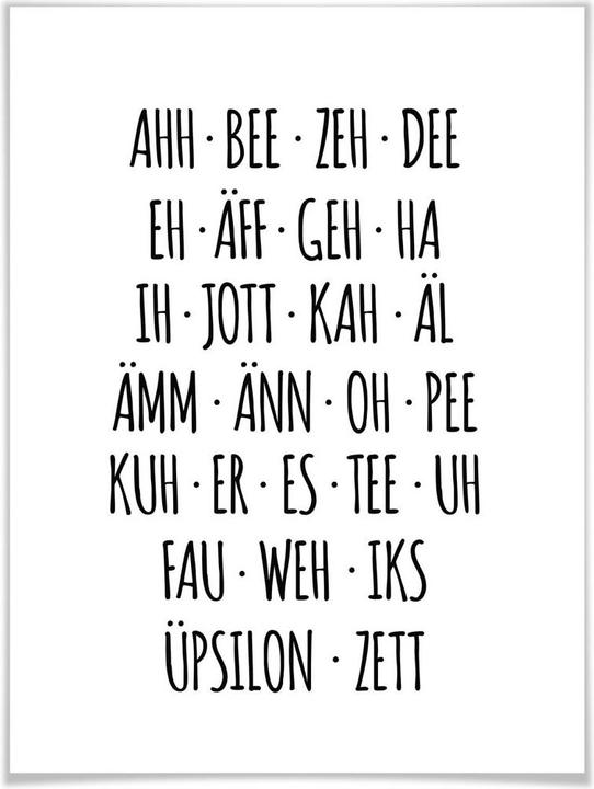 Image du produit Trenddeko L'alphabet quelque peu différent (50 x 60 cm)