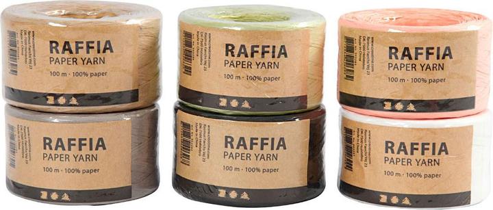 Immagine prodotto Creativ Company Filato di carta per artigianato di vari colori, 6 x 100 m (100 m)