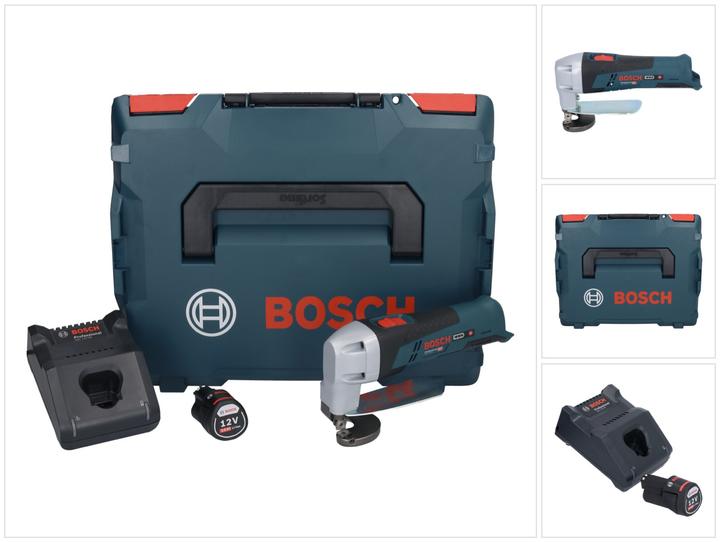 Bosch Professional Bosch GSC 12V-13 Professional Battery Sheet Metal Shears 12 V + 1x Battery 2.0 Ah + Charger + L-Boxx